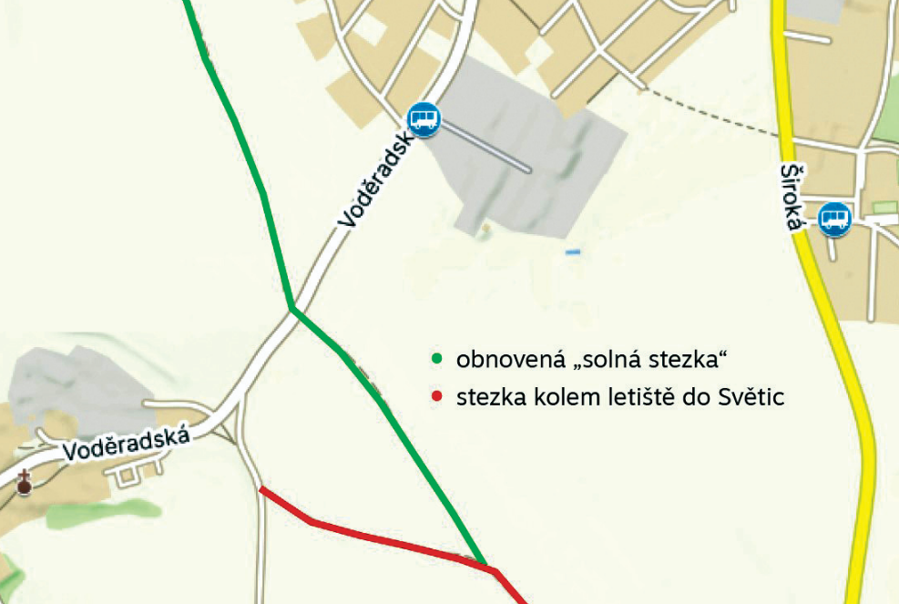 Solná stezka navazuje na „starou“ cestu do Světic.